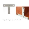 T Brackets, 10PCS Stainless Steel T Brackets, Flat T Shape