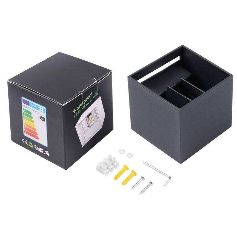 INHDBOX 12W LED Wall Lighting Fixtures,Waterproof Adjustable Wall Sconces,Modern Porch