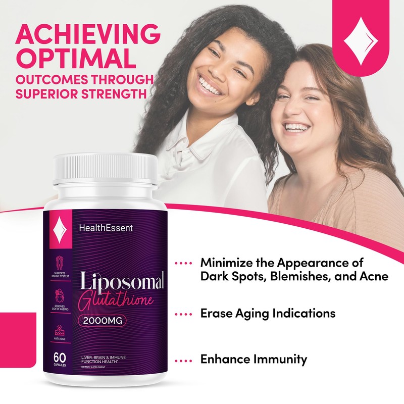 Liposomal Glutathione, 2000mg Complex with Vitamin-C and Collagen Peptides, Liposomal