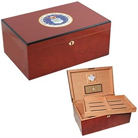 Cuban Crafters U.S. Air Force American Emblems Cherry Humidor, 120 count