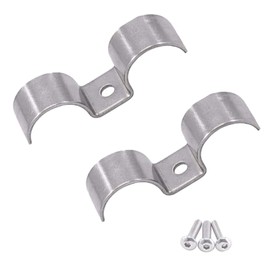 (10Set)10mm (3/8inch) Stainless Steel Double Line Clamps Kit with Hexagon Socket Screws M5x12 Silver Tone