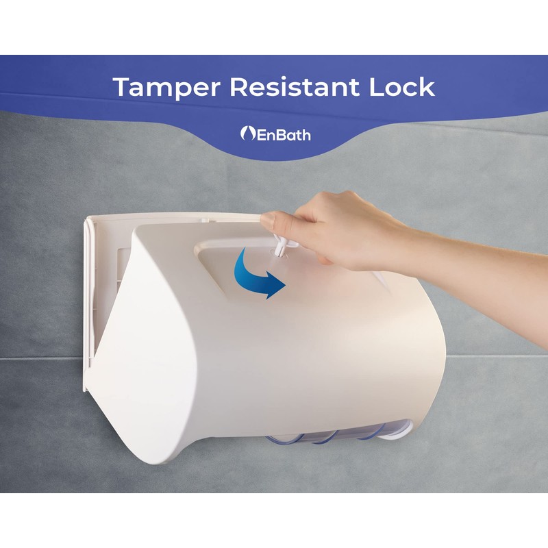 Commercial Toilet Paper Dispenser Wall Mount, Double (2 Roll) Locking