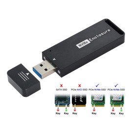 Xiwai USB 3.1 Gen2 10Gbps a NVME PCI-E M-Key unidad de estado sólido carcasa externa 2230/2242mm