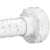 Emlaoe White Shower Curtain Rod 34-96 Inches(2.8-8ft) Adjustable Shower Rod