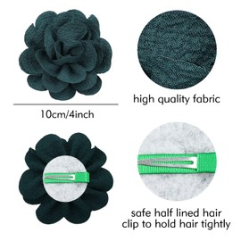 inSowni Paquete de 20 pinzas para el pelo de cocodrilo retro vintage de 2.8 pulgadas/4 pulgadas, pinzas para el pelo de pico de pato, accesorios para bebés, niñas, niños, adolescentes y mujeres (20 pinzas de pelo de flores de 4 pulgadas)