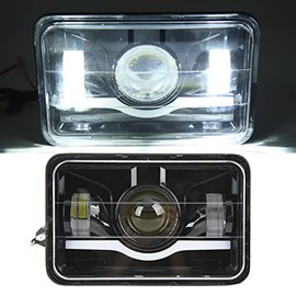 Acouto - Faro LED Cuadrado, Faro Delantero LED Cuadrado para Camión con Haz Alto y bajo DRL para Cherokee Limited Sport Utility 2015