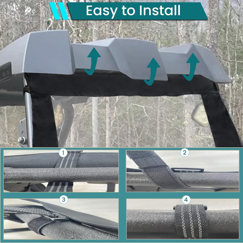 QYMOTO Polaris RZR XP 900 Rear Window,Rear Windshield, Canvas Soft
