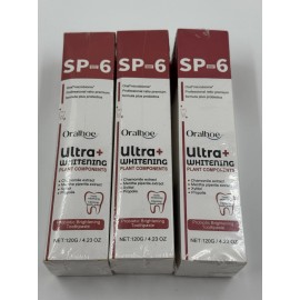 SP-6 3Pcs Sp-6 Super Probiotic Ultra Whitening Oralhoe 4.23 Oz 120 G Each Exp 07/27