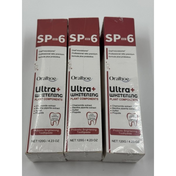 SP-6 3Pcs Sp-6 Super Probiotic Ultra Whitening Oralhoe 4.23 Oz