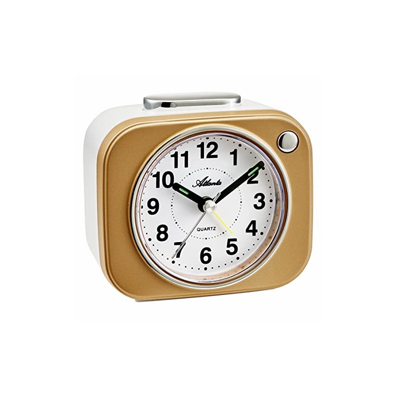 Atlanta 2117/9 Loud Bell Alarm Clock Top Light Luminous Hands