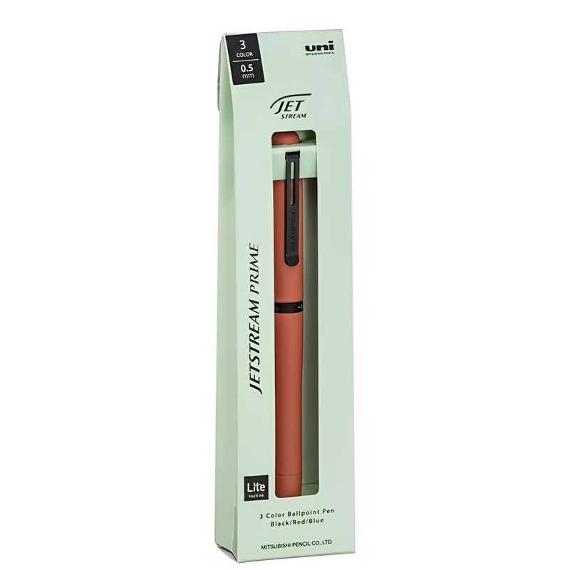 Mitsubishi Pencil Tri-Color Ballpoint Pen, Jetstream Prime, Lite Touch Ink,