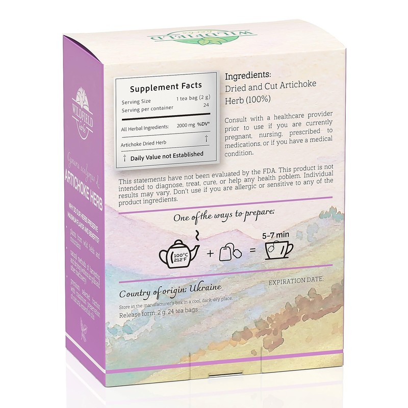 24 bags Alcachofa Artichoke Leaf Dried Artichokes Blend Herb Tea