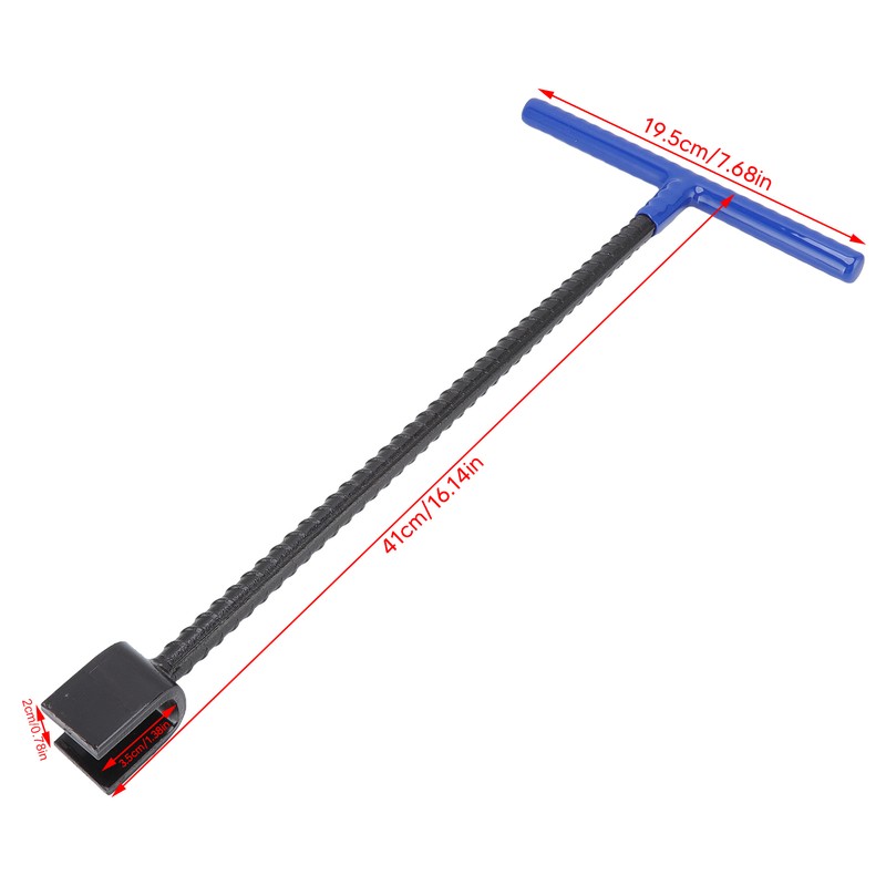 Steel Water Meter Key Wrench Multifunction T Handle Curb Key