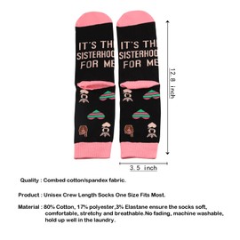 WCGXKO Sorority Inspired Gift Sorority Graduation Socks Sorority Sisters Gift For Women (FOR ME 08 S)