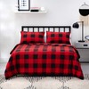 LINENSPA All Season Hypoallergenic Down Alternative Microfiber Comforter, King, Red/Black