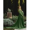 Maternity Gowns for Photoshoot Long Bishop Sleeves Baby Shower Dress