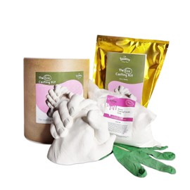Edinburgh Eco-Friendly DIY Couples Hand Casting Kit - Make a Cast of Your Hands - Preserve a Loved One's Hand - Unique Wedding, Anniversary, Birthday, Engagement, Mother's & Father's Day Gift