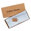 Solino Home Light Blue Linen Table Runner 108 Inches Long