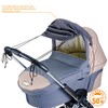 Diago Deluxe Awning for Prams, Grey