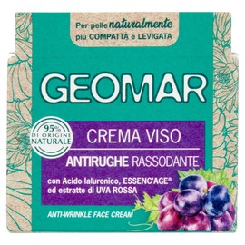 GEOMAR | Straffende Anti-Falten-Gesichtscreme mit Hyaluronsäure, Essenc'AGE und Extrakt aus roten Trauben der Emilia Romagna, 95% natürlicher Herkunft, hergestellt in Italien, 50 ml