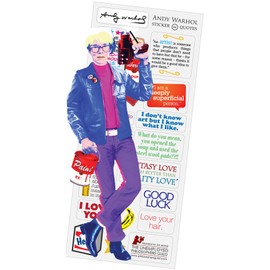 Andy Warhol Quotable Notable - Greeting Card and Sticker Sheet - Envelope Included