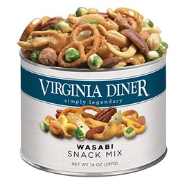 Virginia Diner - Wasabi Snack Mix 14oz Resealable Can of the Perfect Bar Mix for Snacking Sharing or Gifting