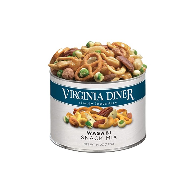 Virginia Diner - Wasabi Snack Mix 14oz Resealable Can of