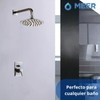 MEER Faucets by CNX Regadera Redonda de Lluvia (Acero Inoxidable)