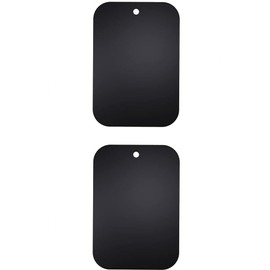 XSFOO Universal Metal Plate 4 Pack for Magnetic Phone Car Mount Holder Cradle with Adhesive (Compatible with Magnetic Mounts) -4Rectangle Black