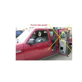 Rear Quarter Glass Window Compatible with Ford Ranger (1998-2011) Pickup 2 Door Super Cab Driver (Left) Side (back door cannot be opened)