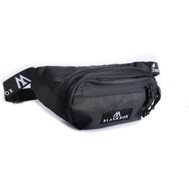 BLACKROX Bum Bag Unisex Waist Bag, Money Belt, Sports & Fitness Women & Men, Waterproof Sports Bag, Outdoor, Running Belt, Waist Bag, Hiking, Travel, Black, black