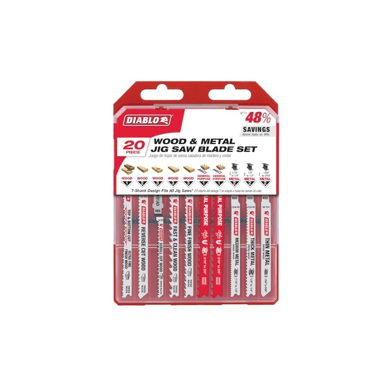 Diablo Jig Saw Blade Set for Wood, Metal and Plastics