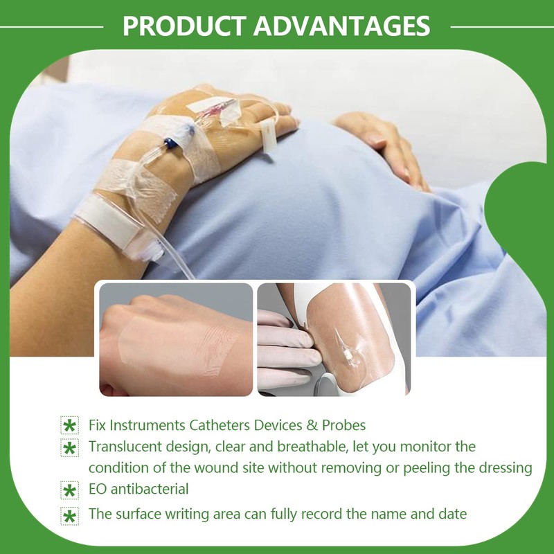 Transparent Film Dressing 4'' x 4.75'', 50 Packs, Waterproof Wound