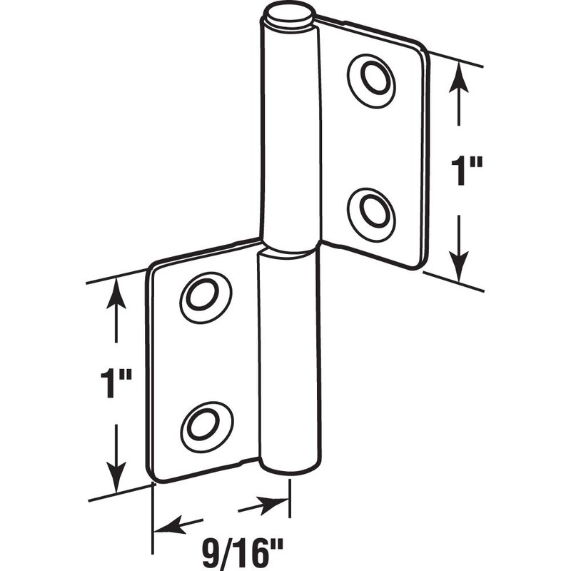 Slide-Co 162171 Bi-Fold Door Hinge, Brass Plated Steel