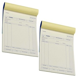 ANDINUS Confezione da 2 librerie per ordini autocopianti, 50 fogli duplicati, formato A4 (21 x 28,5 cm) | Copia senza carbone | Formato professionale (80072-ordine)