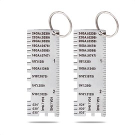 2pcs Wire/Metal Sheet Thickness Gauge 229895 Welding Gage Plated Size Inspection Tool