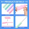 4-Pack Reusable Silicone Straws With Case & Cleaning Brush -