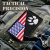 Bluyellow 2Pcs American Flag Dog Tracker Patch Set, Embroidered Paw