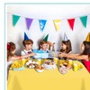 tujol Yellow 6 Pack Plastic Table Cloth 54" x 108",