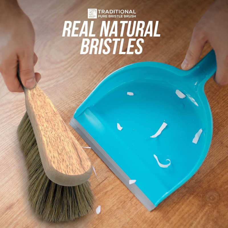 Traditional Pure Bristle Natural Hand Brush Super Soft Real Hair