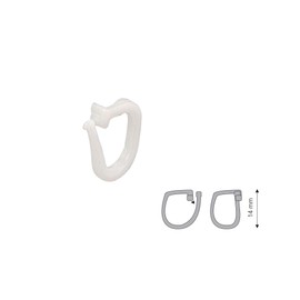 Liedeco Tie-Up Ring Tie-Hook for Curtains White Pack of 50
