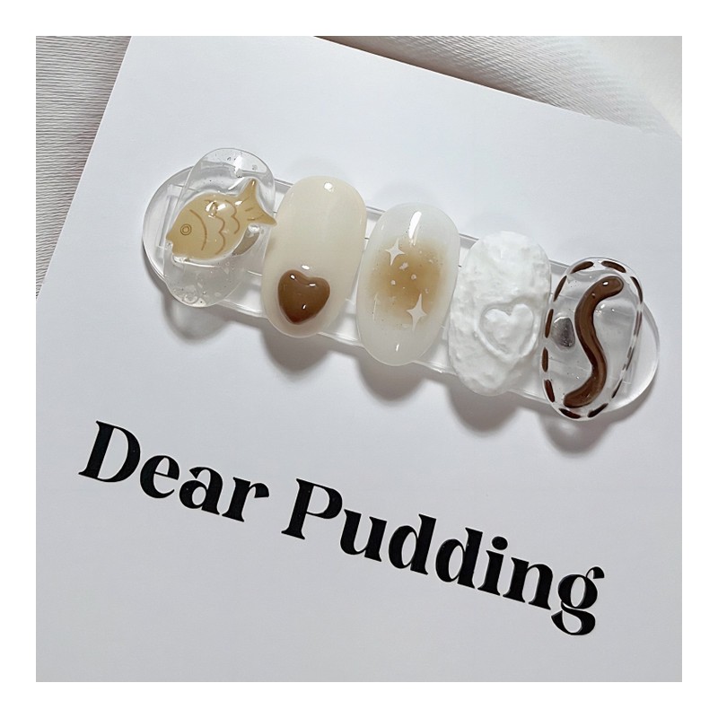 [Handmade Nail Tips] Bungeoppang Nails - Mini Oval / [수제네일팁]