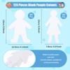 MixTeach 120 Pcs People Cutouts for Crafts Paper People Shapes