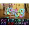 KOSUMOSU Multicolor Digital Clock, 7 Colors LED RGB Table Clock,