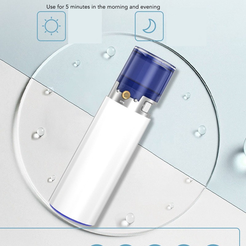 Facial Oxygen Injector Blue Lighting Moisturizing High Pressure Handheld Face