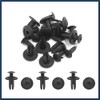 INFINAUTO 10pcs Black Car Bumper Door Trim Clips 6mm Hole