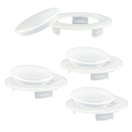 FUIPVGI 4 Stück Tischschirm Loch Ring und Kappen Patio Tisch Regenschirm Lochring mit Kappe Schirmloch Ring Tisch Kunststoff Terrassenschirm Lochstopfen Ring für Outdoor Terrasse Schirm Stecker