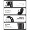Gevi 4 Cups Small Coffee Maker, Compact Coffee Machine with