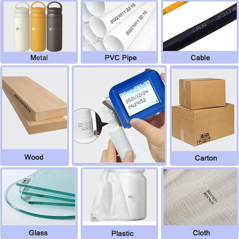 Mini Handheld Inkjet Printer Quick Dry Inkjet Printer with Touch