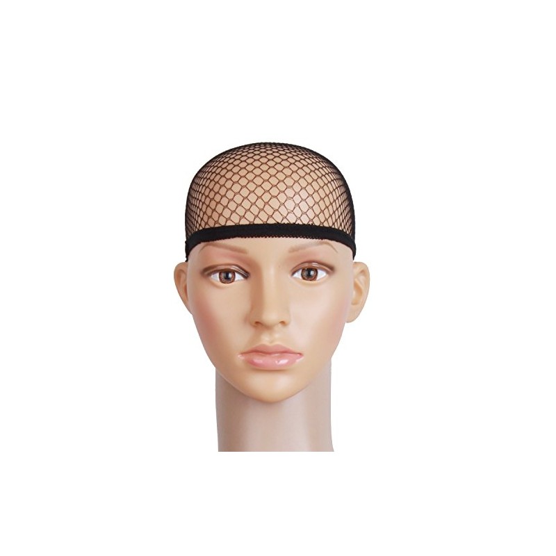 MapofBeauty 3 Pieces Elastic Hair Mesh Net One Size Wig